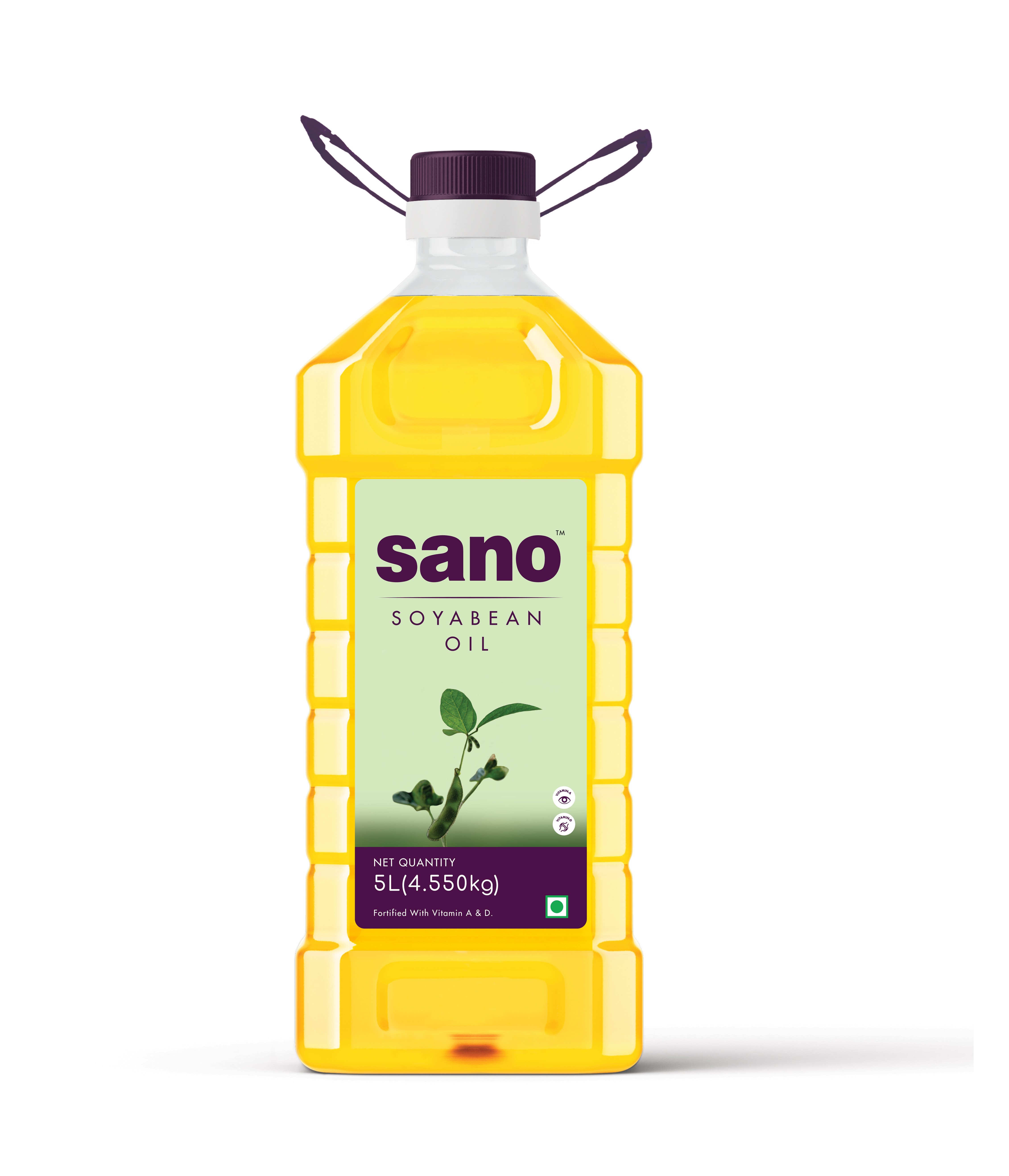 Sano Soyabean Oil 5L - Pure, Natural, Nutrient-Rich Cooking Oil | Ideal for Healthy Delights in Cooking, Frying, and Baking