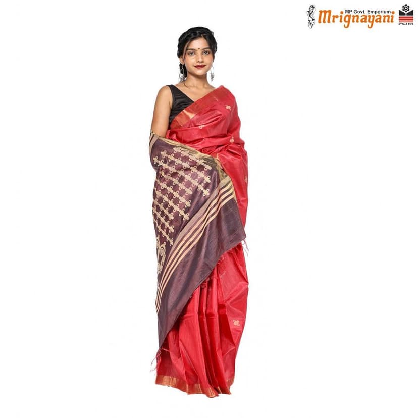 HANDLOOM KOSA SAREE WITH BLOUSE (SKU - 1ST101100222, SAREE - 1206) view 3