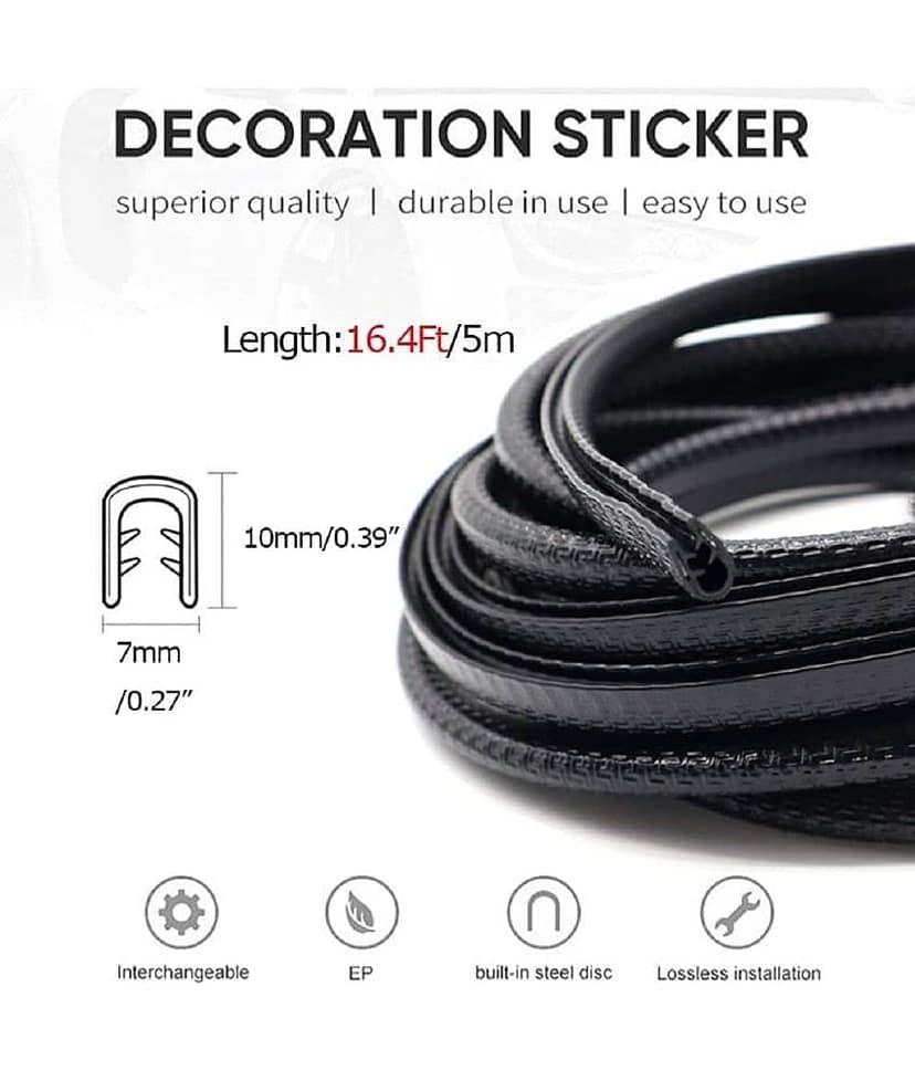 RAMDEV ENTERPRISE Door Strips Rubber Black Single view 2