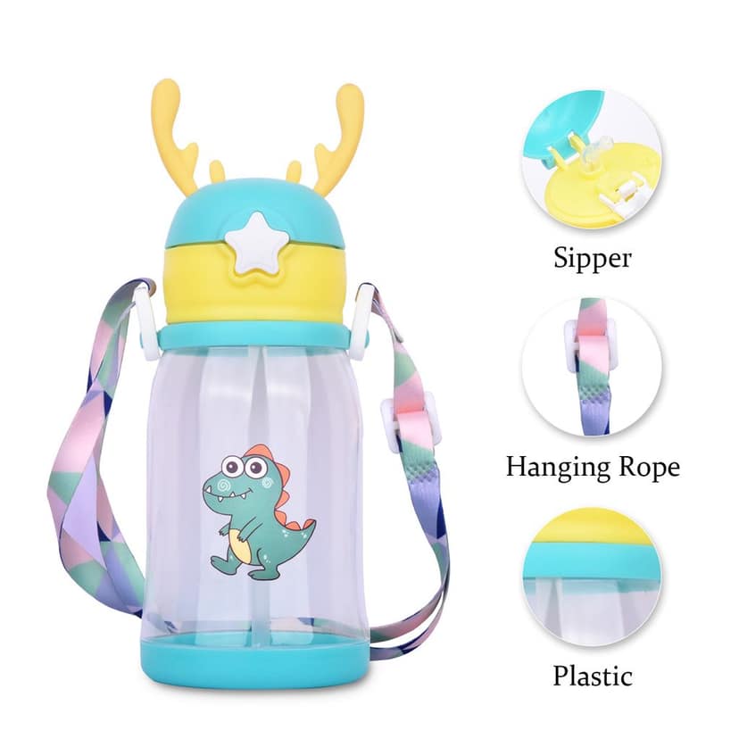 Kids School Water Bottle | Water Bottle With Straw | Best Water Bottle With Straw | Drink Bottle With Straw | Bottle With Straw | Cartoon Water Bottles | Children Water Bottle for School | Kids Water Bottle | Cute Water Bottle | School Kids Water Bottle view 2
