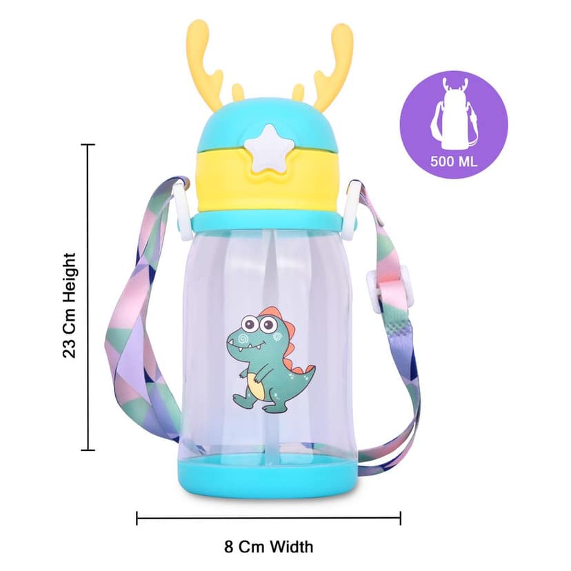Kids School Water Bottle | Water Bottle With Straw | Best Water Bottle With Straw | Drink Bottle With Straw | Bottle With Straw | Cartoon Water Bottles | Children Water Bottle for School | Kids Water Bottle | Cute Water Bottle | School Kids Water Bottle view 3