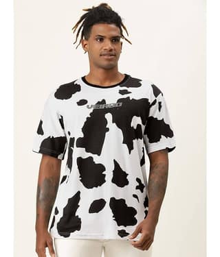 Veirdo Pack of 1 Cotton Oversized Fit Men's T-Shirt ( White )