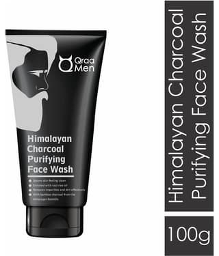 Qraa Himalayan Charcoal Purifying Face Wash -Oil Control & Dirt Removal|Fights Acne & Pimples 100Gm