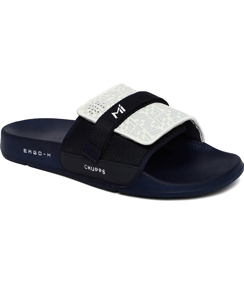 CHUPPS Navy Blue Men's Slide Flip Flop view 2