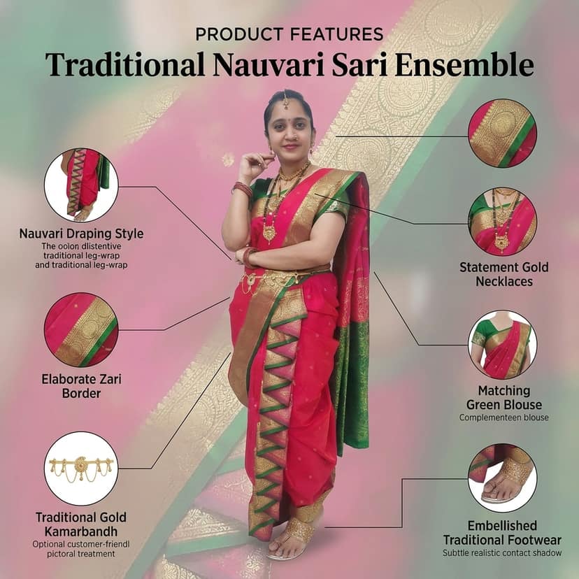 Luster Women's Woven Art Silk Saree With Blouse Piece (Z027_Rani Pink) view 4