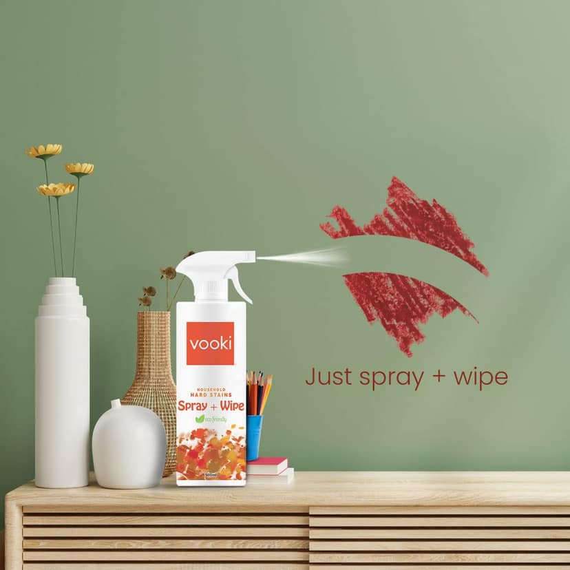 Vooki Ecofriendly Hard Stains Spray and Wipe for Toughest House Hold Stains, 500ml - (Pack of 2) view 2