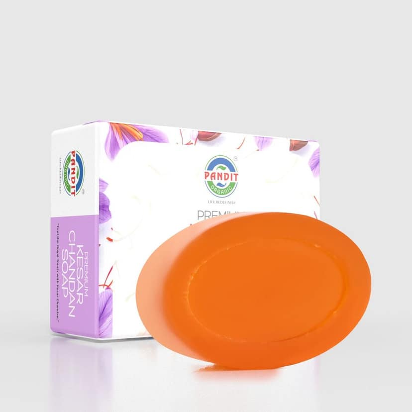 Pure Kesar Chandan Organic Handmade Soap Bar (Value Pack - 100 g) – Cold-Pressed Oils, Glycerin & Natural Botanicals, Sulfate & Paraben Free, Ayurvedic Herbal Cleanser for All Skin Types – Cleansing & Moisturizing view 6