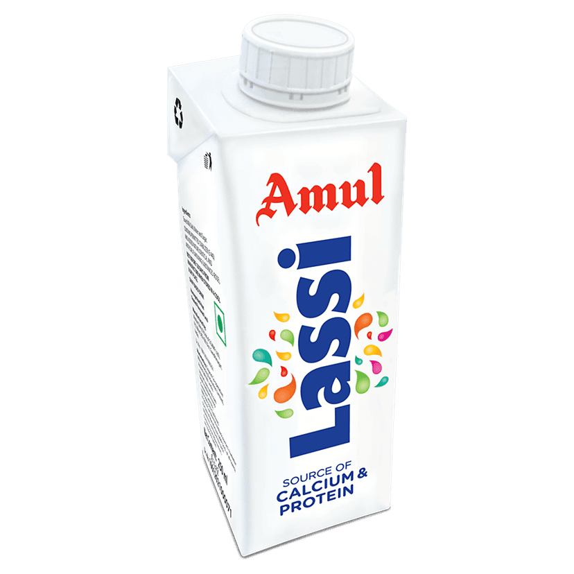 Amul Lassi - Rose Flavour, Source Of Calcium & Protein, 250 Ml Carton