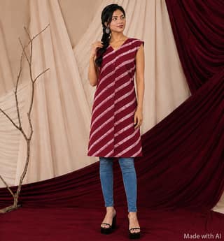 Handcrafted Batik Print Reversible Cotton Long Koti