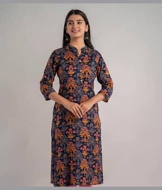 MAUKA - Multicolor Rayon Women's Straight Kurti ( Pack of 1 )