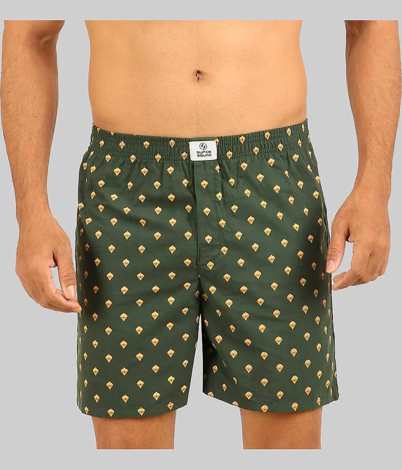 Supersquad Pack of 1 Cotton Boxers For Men's ( Sky Blue )