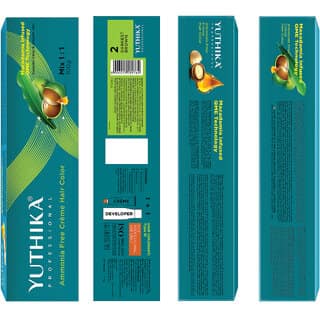 Yuthika Professional Creme Hair Color 100gm Darkest Brown 2.0 view 2