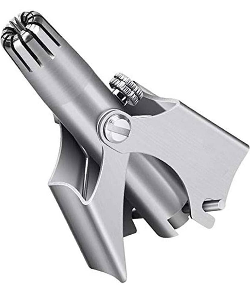 MAHADEV ENTERPRISE Hair Nose Remover Silver Corded,Cordless Nose Trimmer With 60 minutes Runtime view 2