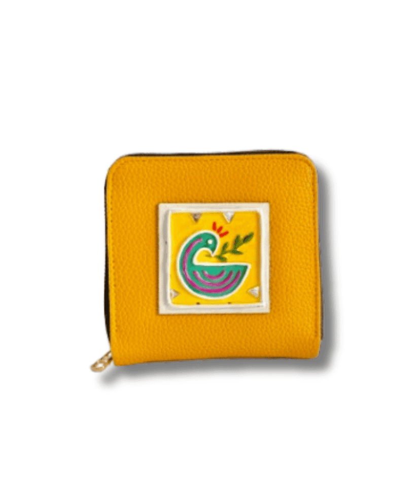 Peacock Lippan Art Mini Handcrafted Wallet