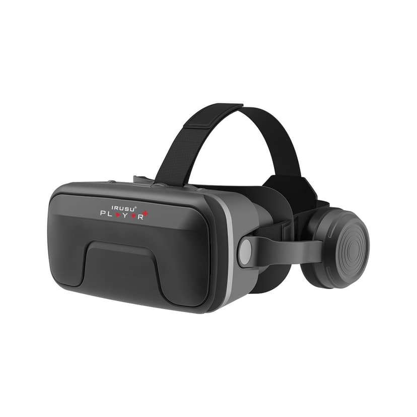 Irusu Play VR Ultra VR Headset -(1year Warranty) 3D Virtual Reality Glasses with Anti Blueray Resin 40mm HD Lens,Headphones, inbuilt Touch Button for Learning | Gaming | Watching Videos.
