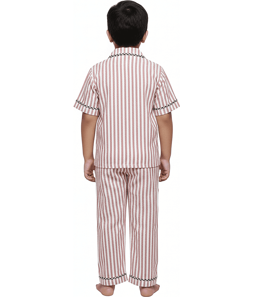 harshvardhanmart.com Pack of 1 Boys 100% Cotton Nightsuit Set ( Black ) view 2