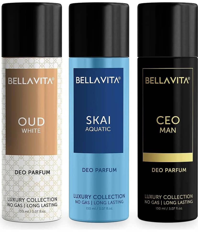 BELLAVITA Deo Men's Body Parfum Combo Deodorant Spray for Men 150 ml ( Pack of 3 )