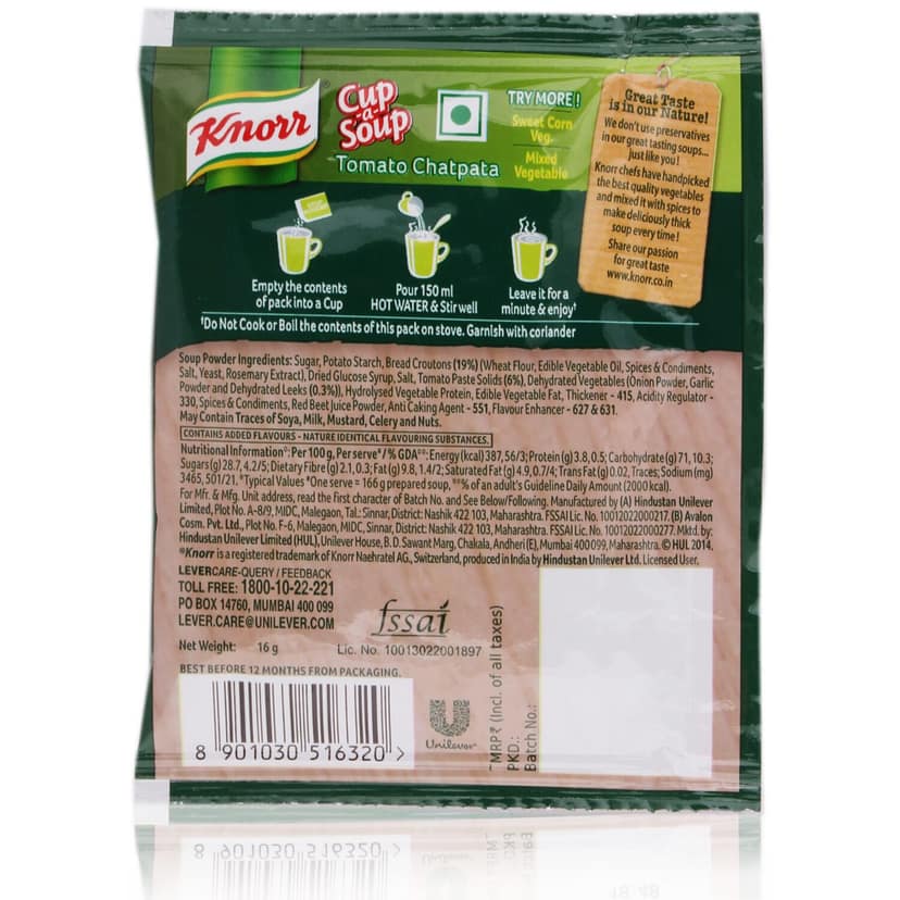Knorr Soup - Tomato Chatpata, 16 G Pouch view 2