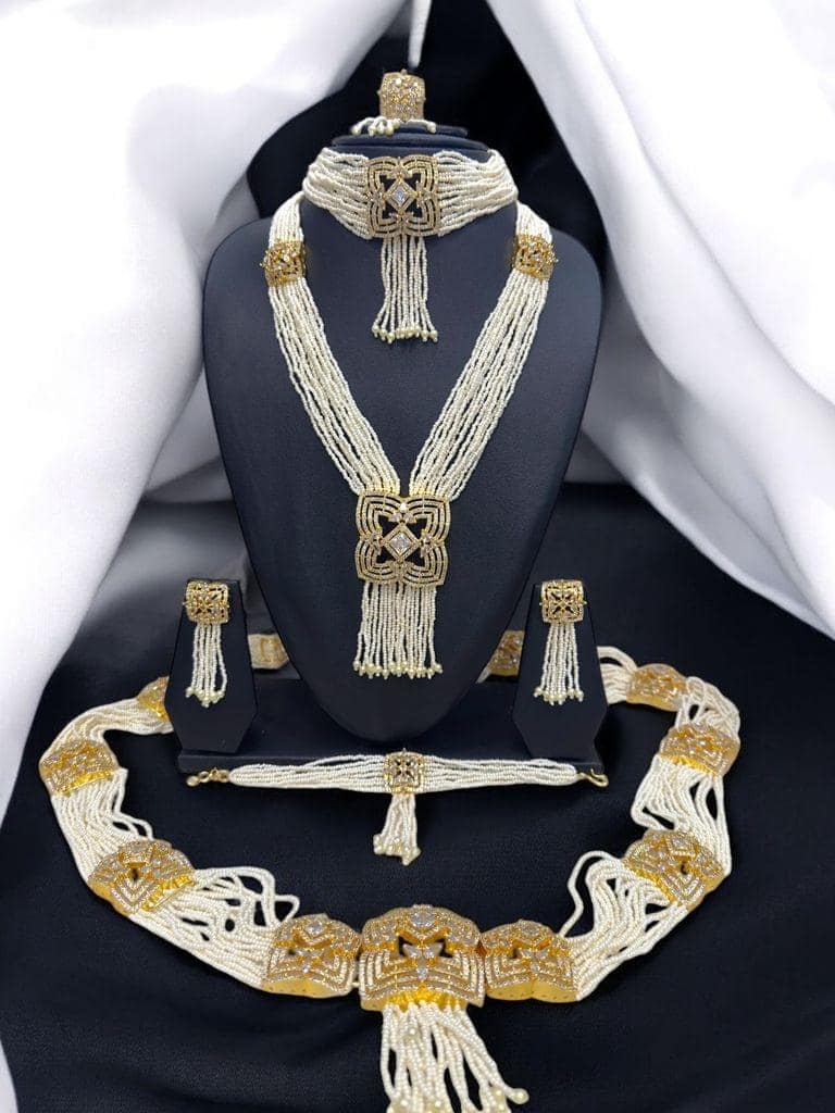 Belt Set With CZ Stones and Pearls - Signature Collection By Amit Chauhan And Sons view 2