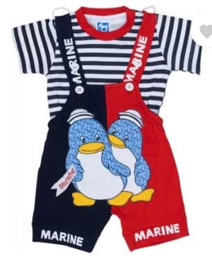 Dungaree For Baby Boys Casual Printed