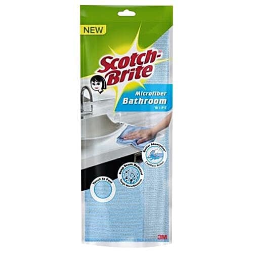 Scotch brite Microfiber Bathroom Wipe, 1 pc