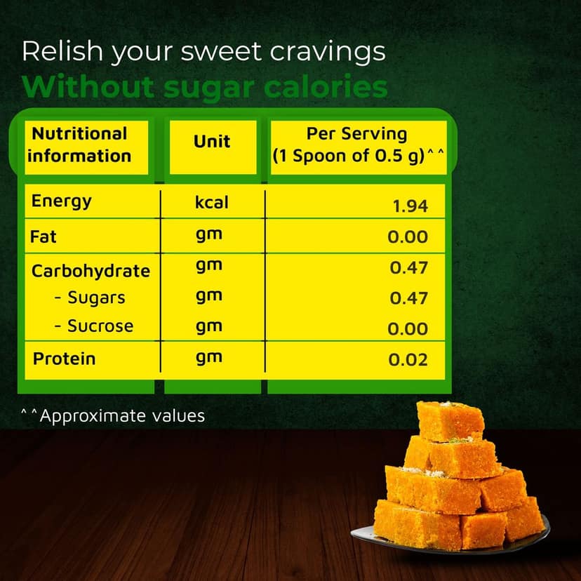 Sugar Free Natura, 220g Jar | Equivalent to Sweetness from 800 gm Sugar |100% Safe| Scientifically Proven & Tested|Sweet like Sugar but with zero calories| view 5