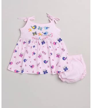 Mars Infiniti Pack of 1 Baby Girls Cotton Frock ( Pink )