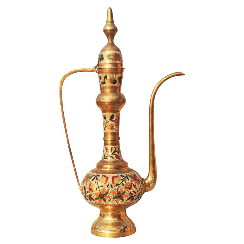 Brass Aftaba Surahi Statue ? Traditional Home & Office Decor, Height : 32 Inch (FMAS349 A) view 4