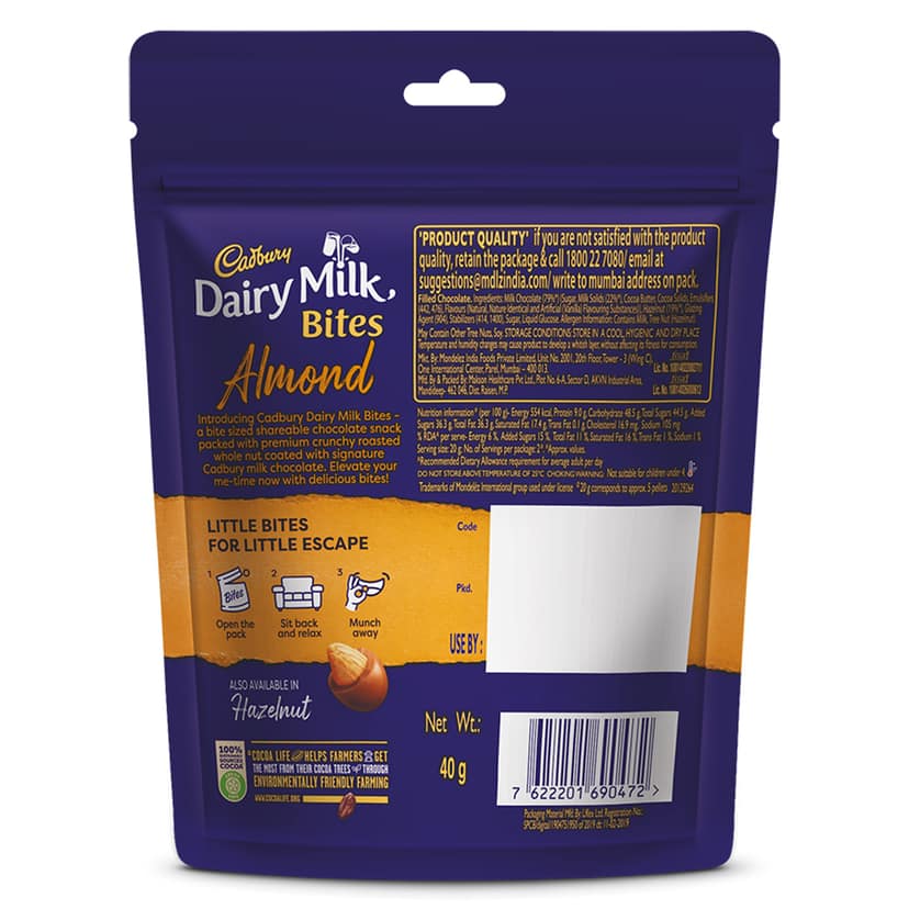 Cadbury Dairy Milk Bites - Almond, 40 g view 4