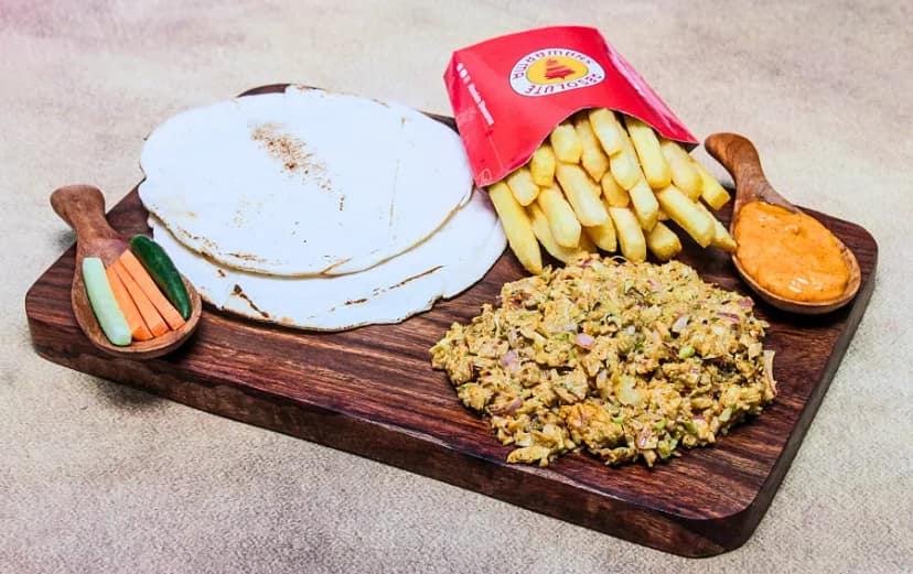 Mexican Chicken Shawarma Plate With Fries