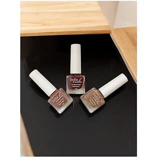 Nail Polish Set for Women | Long-Lasting High Shine Nail Paint Combo | Vegan and Cruelty-Free | 3 Bright Vibrant Shades | Quick Dry Nail Polish Set (Cream and Cocoa Pack of 3)