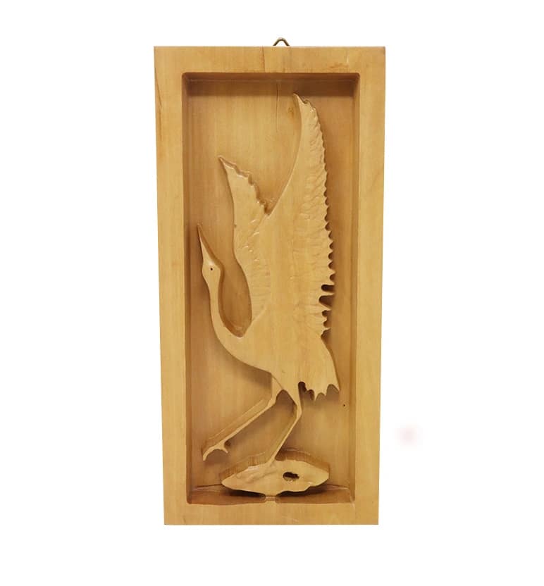 Hand-Carved Wooden Bird Frame Wall Hanging (small size ) view 2