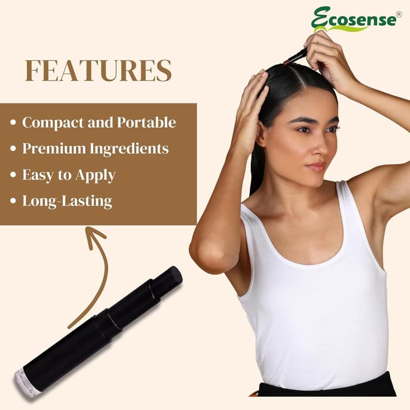 Ecosense Hair Color Roots & Side Lock Touch-Up Stick Temporary Hair Dye Pencil , Black view 5