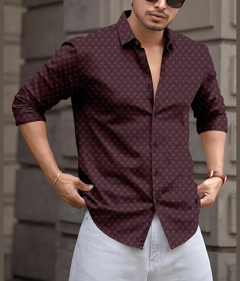 Nofilter Cotton Blend Regular Fit Printed Full Sleeves Men's Casual Shirt - Dark Green ( Pack of 1 )