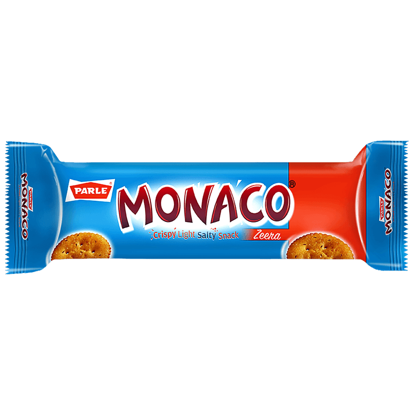 Parle Monaco Biscuit - Zeera, Crispy, Light, Salty Snack, 50 G + 5.1 G Pouch view 2