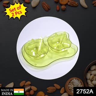 Store4hope A Apple Shape 2Piece Serving Set of Bowl with Spoon & Tray. Dinnerware Serving Snacks & Pickle