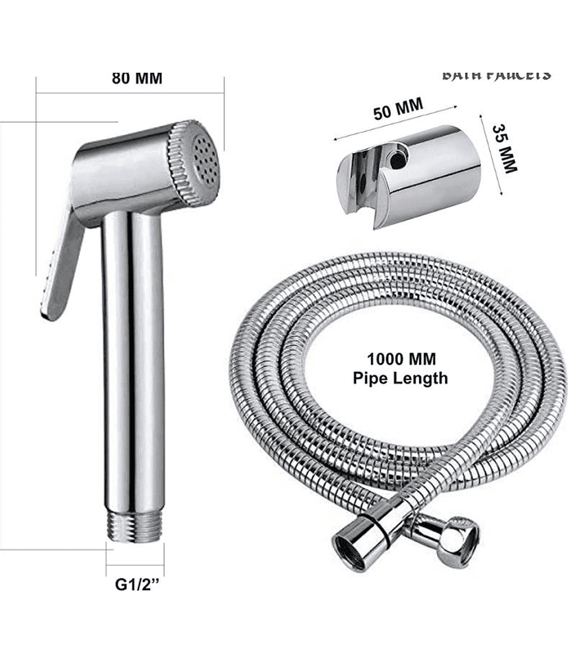Bathfax Supreme Health Faucet with 1 m Hose pipe and Hook Plastic(ABS) Health Faucet (Water Sprayer) view 2