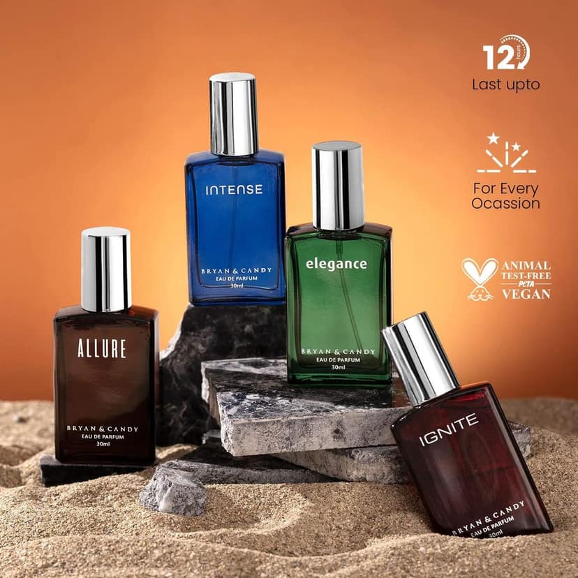Bryan & Candy: Long-Lasting Men's Perfume Collection - Perfume (EDP) Set of 4 (30ml each) view 3