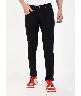 HJ HASASI - Black Cotton Regular Fit Men's Jeans ( Pack of 1 )