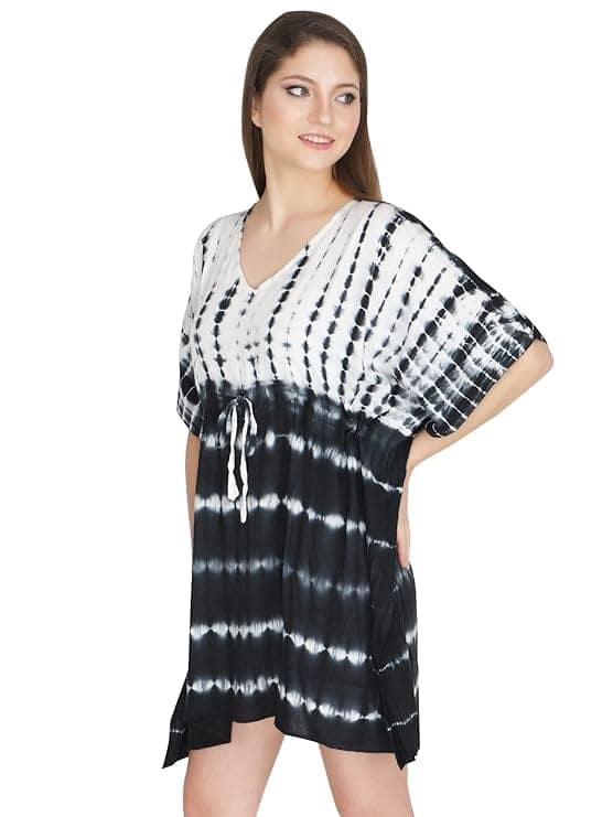 Women' s Solid V-Neck Beach Bikini Cover Up Swimsuit Bathing Suit Beach Dress view 4