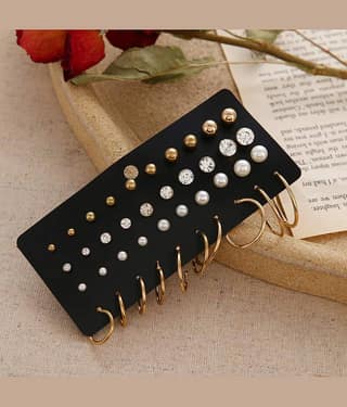 YouBella Jewellery Earrings for Women Combo of Stud Tops Earring for Women and Girls (Multi-color) (YBEAR_32862), medium