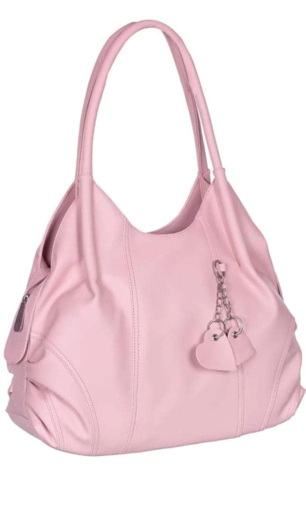 Chic & Spacious Women's Shoulder Tote – Elegant Handbag with Heart Charm view 3