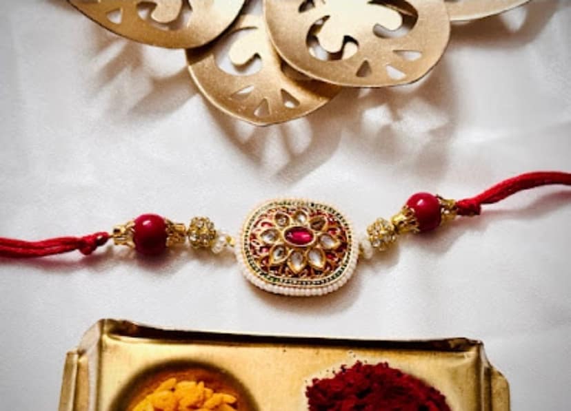 Glamvila Rakhi-Lumba Set/ Couple Rakhi view 3