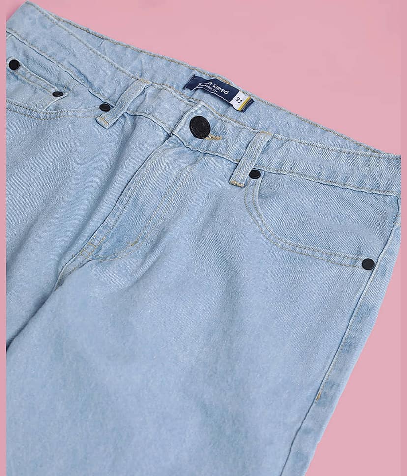 Bene Kleed Relaxed Clean Look Men's Jeans - Light Blue ( Pack of 1 ) view 2