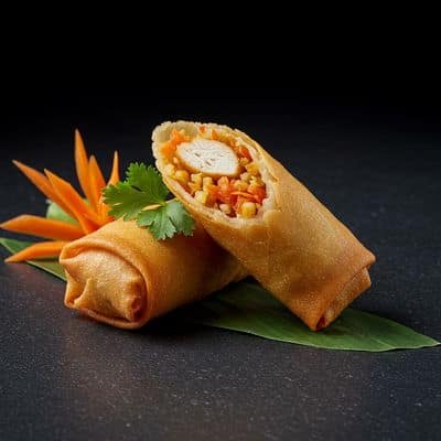 Chicken Spring Rolls [4 inches, 2 Pieces]