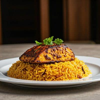 Special Garlic Grill Fish Mandi