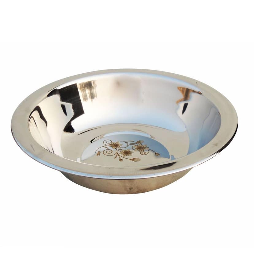 Pure Stainless Steel Basin 17 Inch Kitchen Utility Bowl (SMAS084 D) view 2