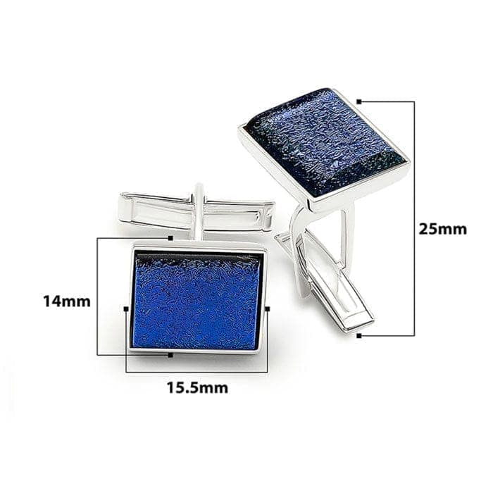 Silver Dark Blue Crystal Limited Edition Cufflinks view 3