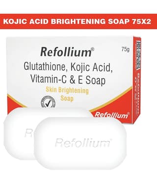 Refollium Skin Whitening Glutathione Soap Brightening Soap Soap for All Skin Type ( Pack of 2 )