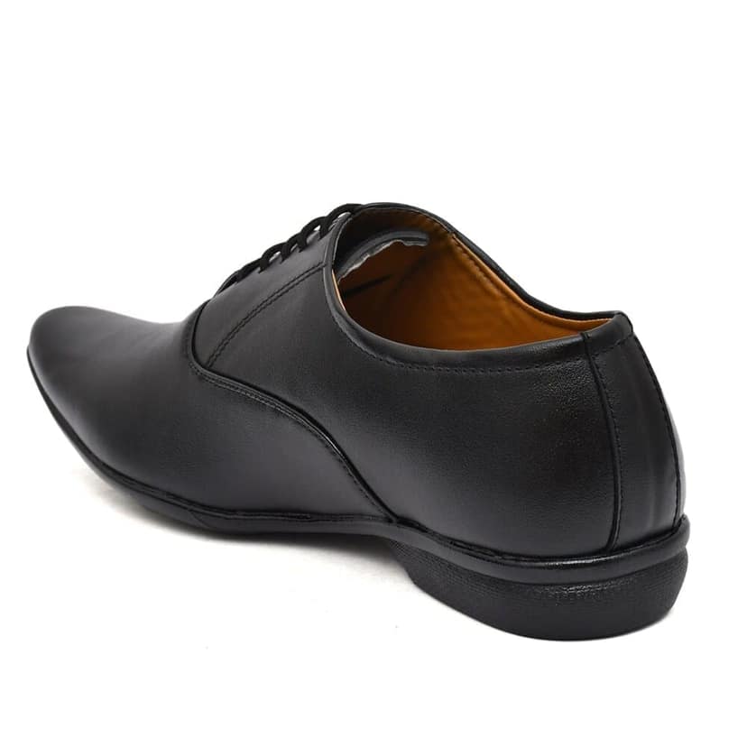 WUGO::Latest Men’s Lace-Up Formal Shoes | Elegant Black Office Shoes for Men & Boys | Comfortable, Durable, and Stylish Footwear for Work, Parties & Daily Wear view 3